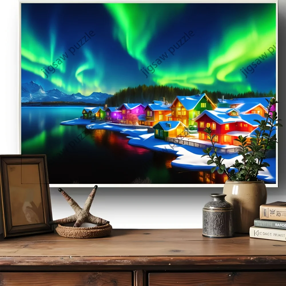 2000/1500/1000/500 قطعة أحجية الصور المقطوعة الخشبية للشاطئ الاستوائي للبالغين - أشجار النخيل النابضة بالحياة والقارب ومشهد المحيط، خشب ممتاز