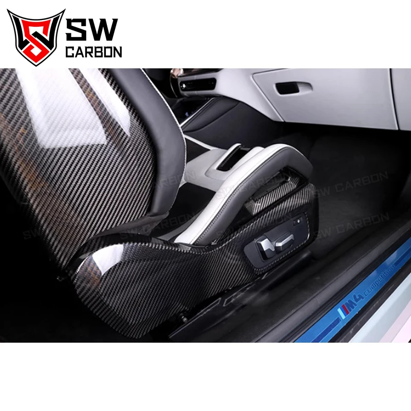 Alta Calidad BMW M2 G87 M3 G80 M4 G82 Fibra de Carbono Seca Deporte Bucket Asiento Panel Lateral Interior Kit