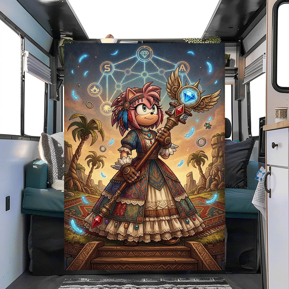 Sonic the Hedgehog  Warm Cozy Printed Flannel Blanket Suitable for Bedroom Sofa Bed Chair Picnic Travel YUN6514
