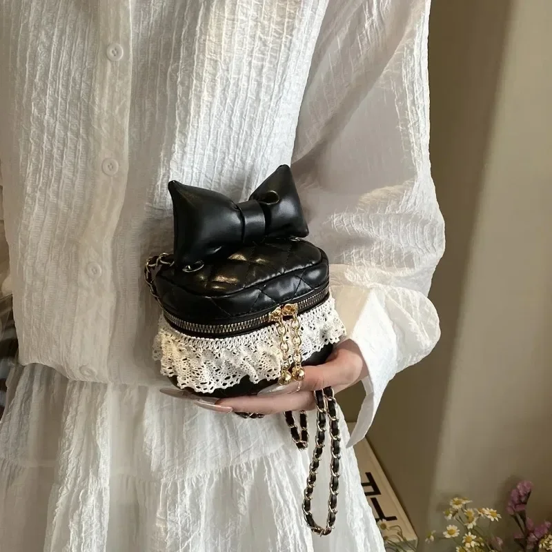 

2025 Women's Romantic Butterfly Tote Bag Sweet Bow Lace Crossbody Purse with Removable Coin Pouch for Daily Outings Travel