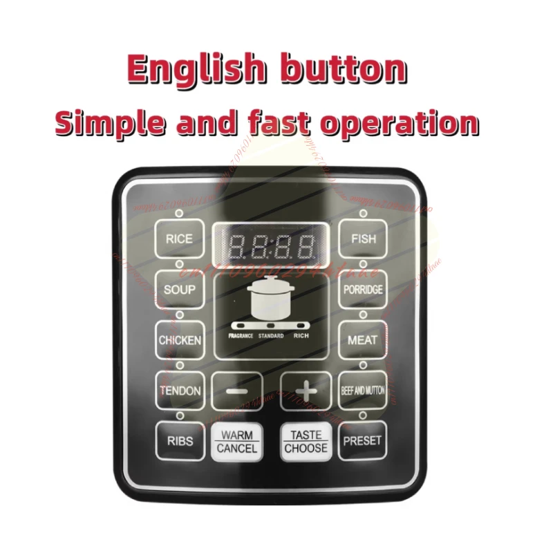Electric Pressure Cooker 6L Large Capacity, Household Multi-function Rice Cooker Intelligent Reservation Pressure Cooker