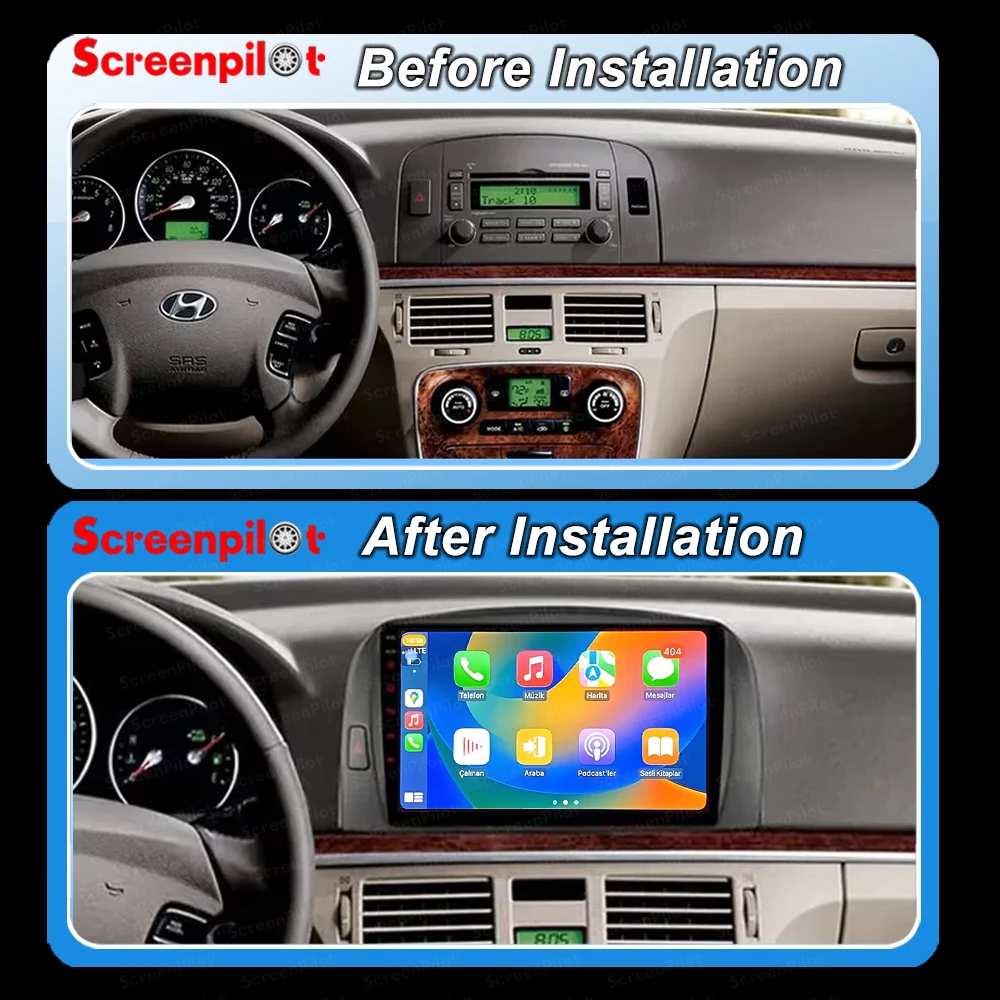 Android 16 para Hyundai SONATA NF 2004 2005 2006 - 2008 Radio Multimedia Reproductor de Video Navegación GPS Estéreo 5G WIFI Carplay Pantalla Táctil 2