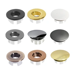 Bathroom Overflow Ring Decor Cover Washbasin Hole Ring Brass Sink Overflow Ring Basin Waste Cover Filter Bathroom Renovation