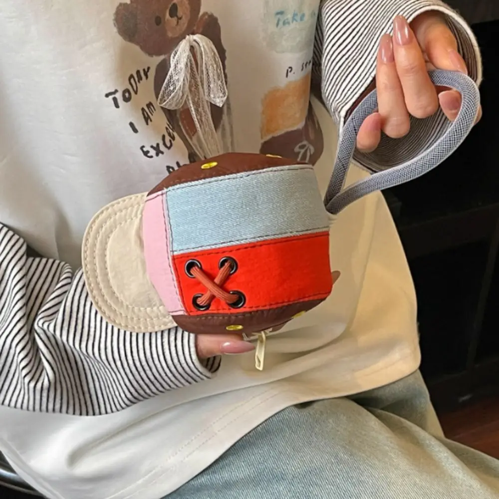 Lightweight Mini Cap-Shaped Carry Bag Compact Soft Exterior Daily Storage Pouch Wrist Design Durable Exterior