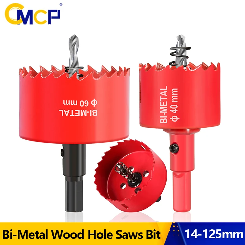 

CMCP Bi-Metal Wood Hole Saws Bit 14-125mm Wood Cutter Drill Bits Hole Saw Cutter For Woodworking