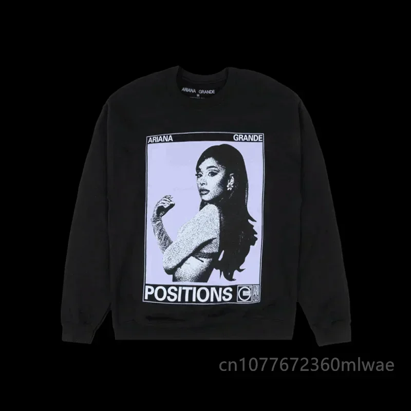 Ariana Grande Positions Sweatshirt Women Printed O-neck Gothic Streetwear Harajuku 2023 New men Clothes Long Sleeve Hoodies Coat