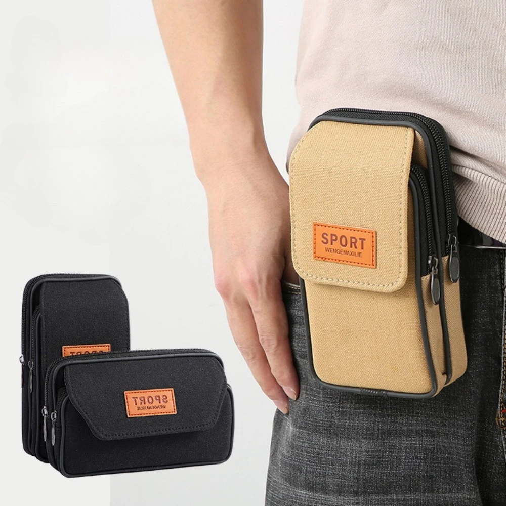 

Новая модная простая поясная сумка для телефона, многофункциональная поясная сумка, модная универсальная мужская поясная сумка для улицы, спорта, поездок на работу
