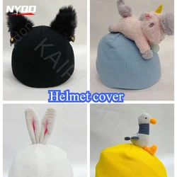 Ski Helmet Cover Personalized Snow Helmet Cover Cartoon Single Board Double Board Knitted Cute Paragliding Helmet Cover