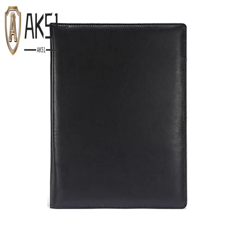 AK51-A4 Cartella portadocumenti in PU Padfolio Porta documenti aziendali Portablocco in metallo Porta documenti