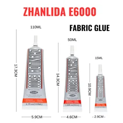 Zhanlida E6000 15/50/110ml Adhesives Fabric Diy Jewelry Multi-purpose Glue For Shoes With Applicator Tip