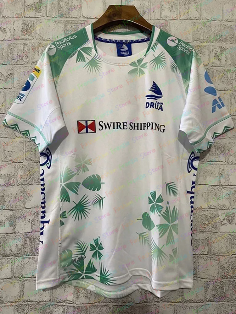 2024 Fiji Home Rugby Jersey Men's Short Sleeved Sports Shirts Summer Women Men Sportwear Casual Round Neck Tshirt Mens Clothing