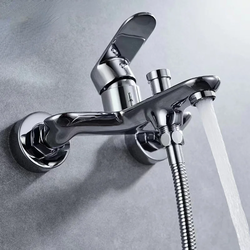 

Bathroom Shower Faucet Diverter Single Handle Tub Mixer Control Valve Crane Bathtub Faucets