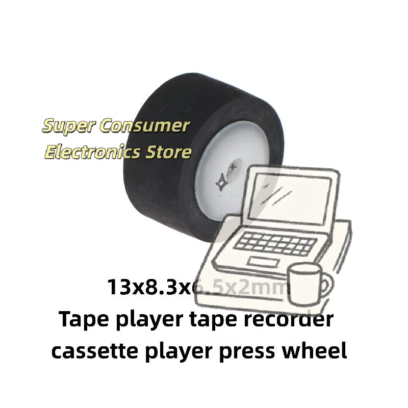Belt Pulley 13x8.3x6.5x2mm Rubber Pinch Roller for Sanyo SHARP Models 700 800 4500 Device Parts