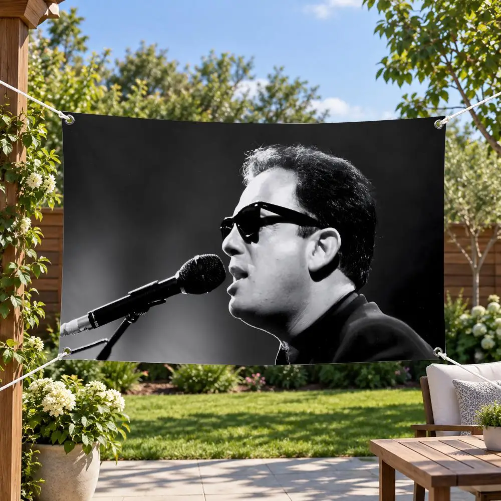 Singer Billy Joel Flags Aesthetic Wall Tapestry Printed Wall Hanging Living Room Party Outdoor Decor