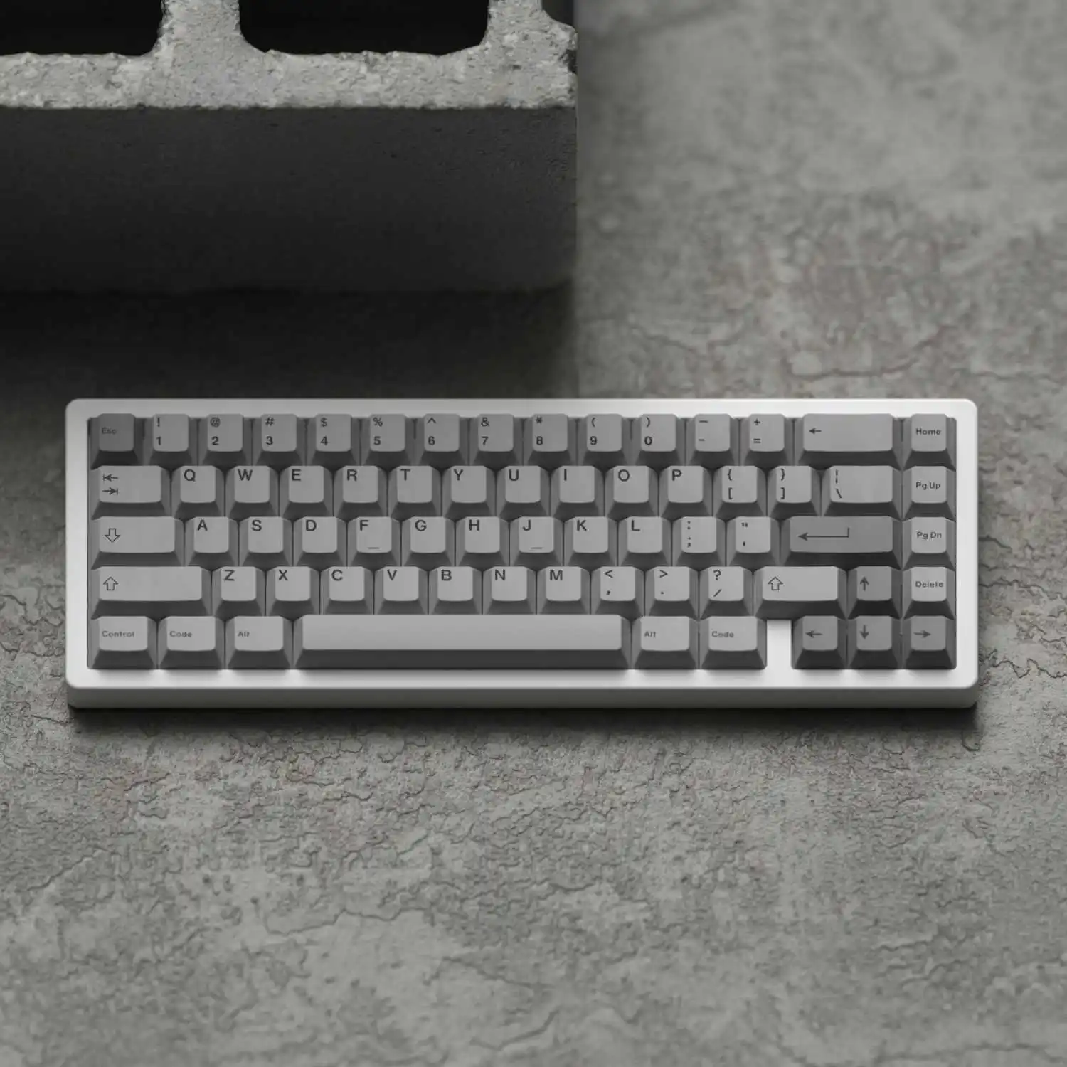 JKDK Simple Grey Keycap Cherry Profile PBT Dye Subbed Key Caps For Mechanical Keyboard With MX Switch 