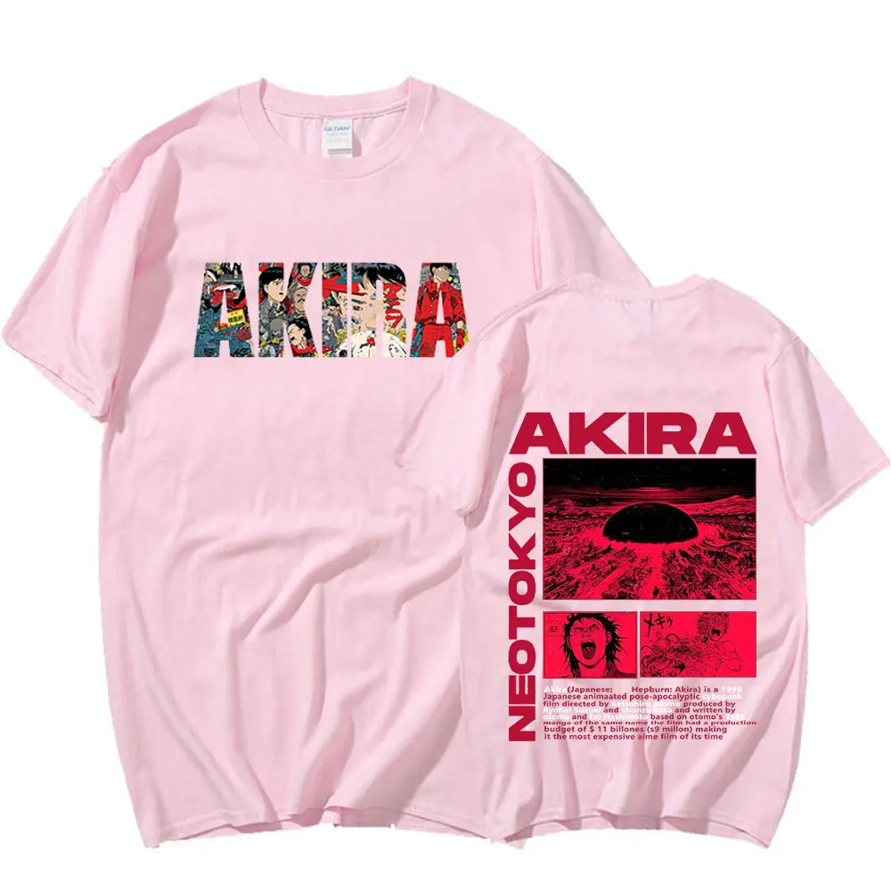 Camiseta de Anime japonés Neo Tokyo Akira para hombre, camisa de Manga corta de película de ciencia ficción Shotaro Kaneda, 100% algodón