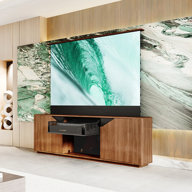 New R30 Series Laser TV Cabinet Invisible Smart Projector Cabinet Home Use Electric Telescopic Platform for AWOL VISION 3500 Pro