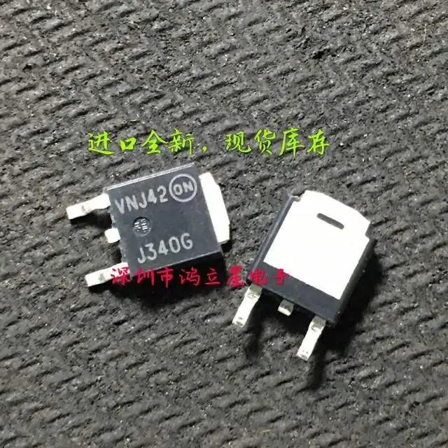 Free shipping   MJD340T4G TO-252 J340G NPN 500MA/300V   10PCS