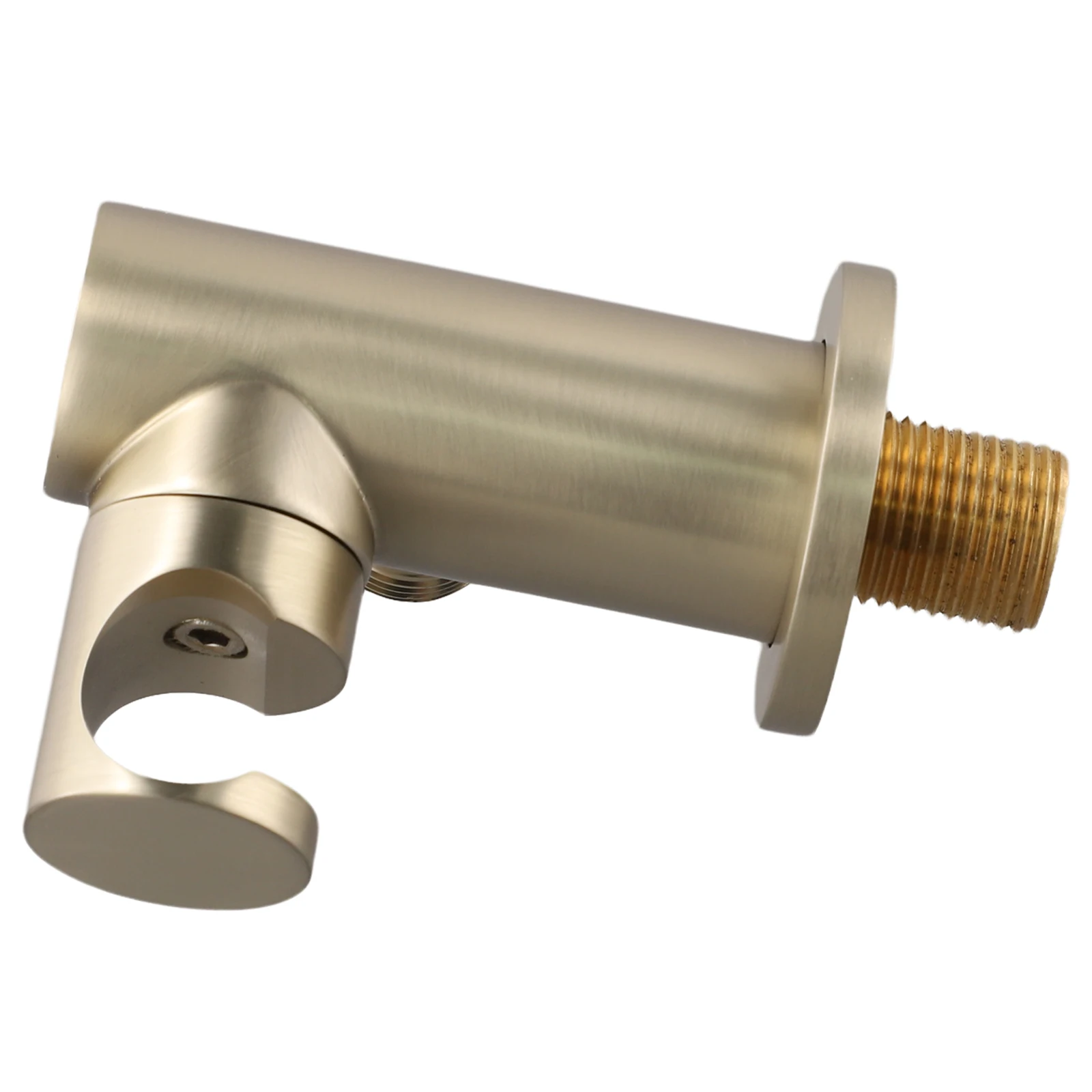 For 360 Degree Rotatable Shower Bracket Designed for Wall Mounting on Smooth or Textured Surfaces with Brass Build