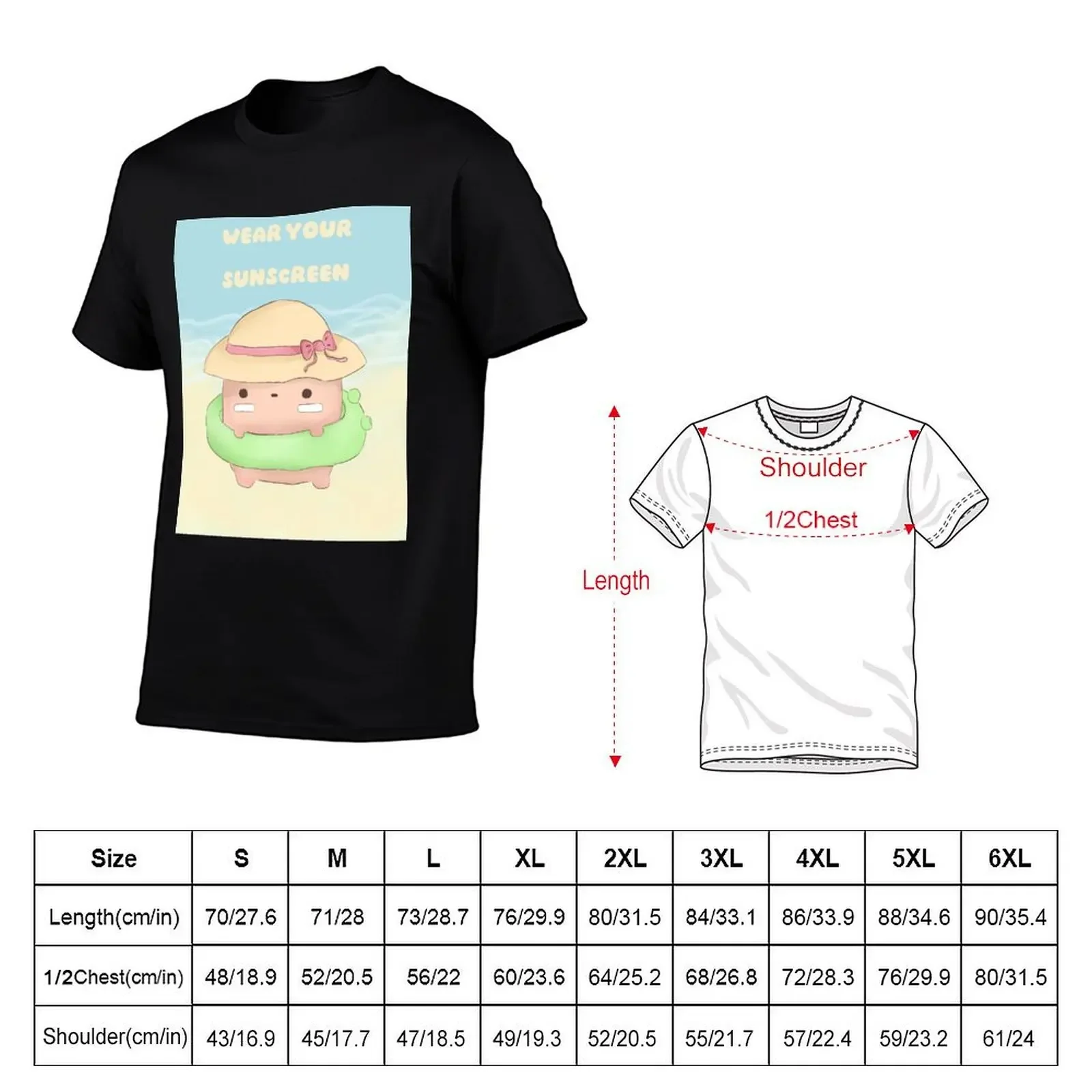 Tato of Sunscreen, wear your suncreen like tato T-Shirt boys whites blue archive sublime kawaii clothes tee shirts for men