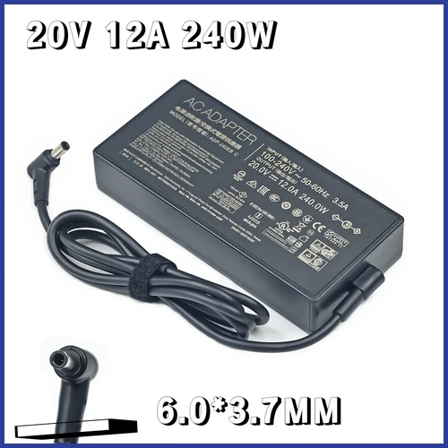 Cargador de ordenador portátil ADP-240EB B, adaptador de CA de 20V, 12A, 240W, para ASUS ROG 15, GX550LXS, RTX2080, 6,0x3,7mm