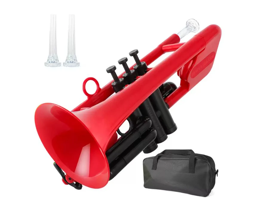 American Short Trumpet Beginner Cornet Children Adult Plastic Cornet B Flat C Wind Instruments