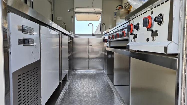 عربة مقطورة للوجبات السريعة للمطبخ الكبير من مصنع فولاي، عربة طعام متنقلة للشارع