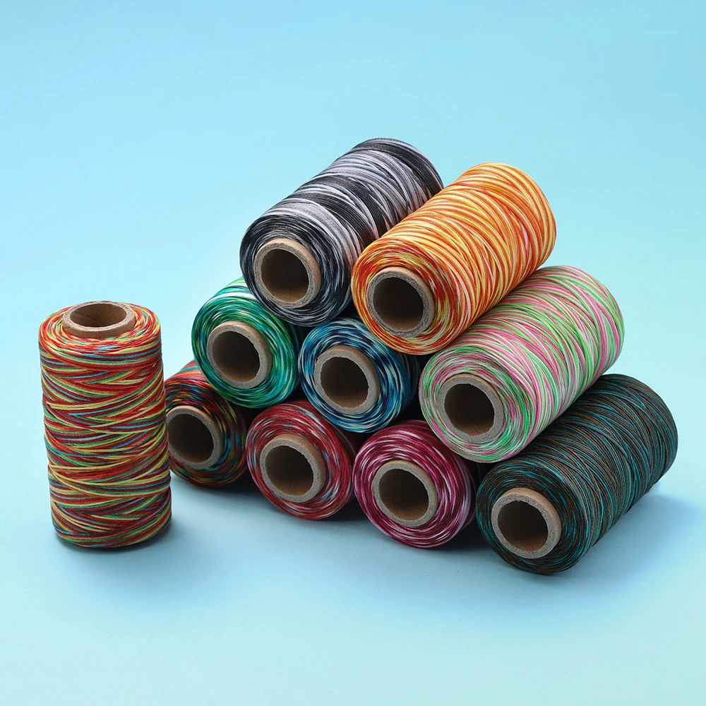 10 metrów 0.8mm/1mm kolorowy płaski woskowany sznurek wosk splot nici wyszywane koralikami liny dla DIY bransoletka naszyjnik akcesoria jubilerskie Making