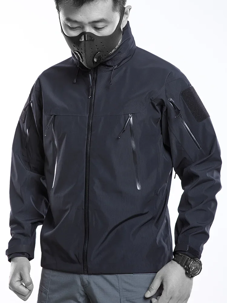 

Men's Tactical Tom Outdoor Hard shell Fully Waterproof Assault Suit Jacket Laminated Windproof Jacket Lightweight Mountaineeri