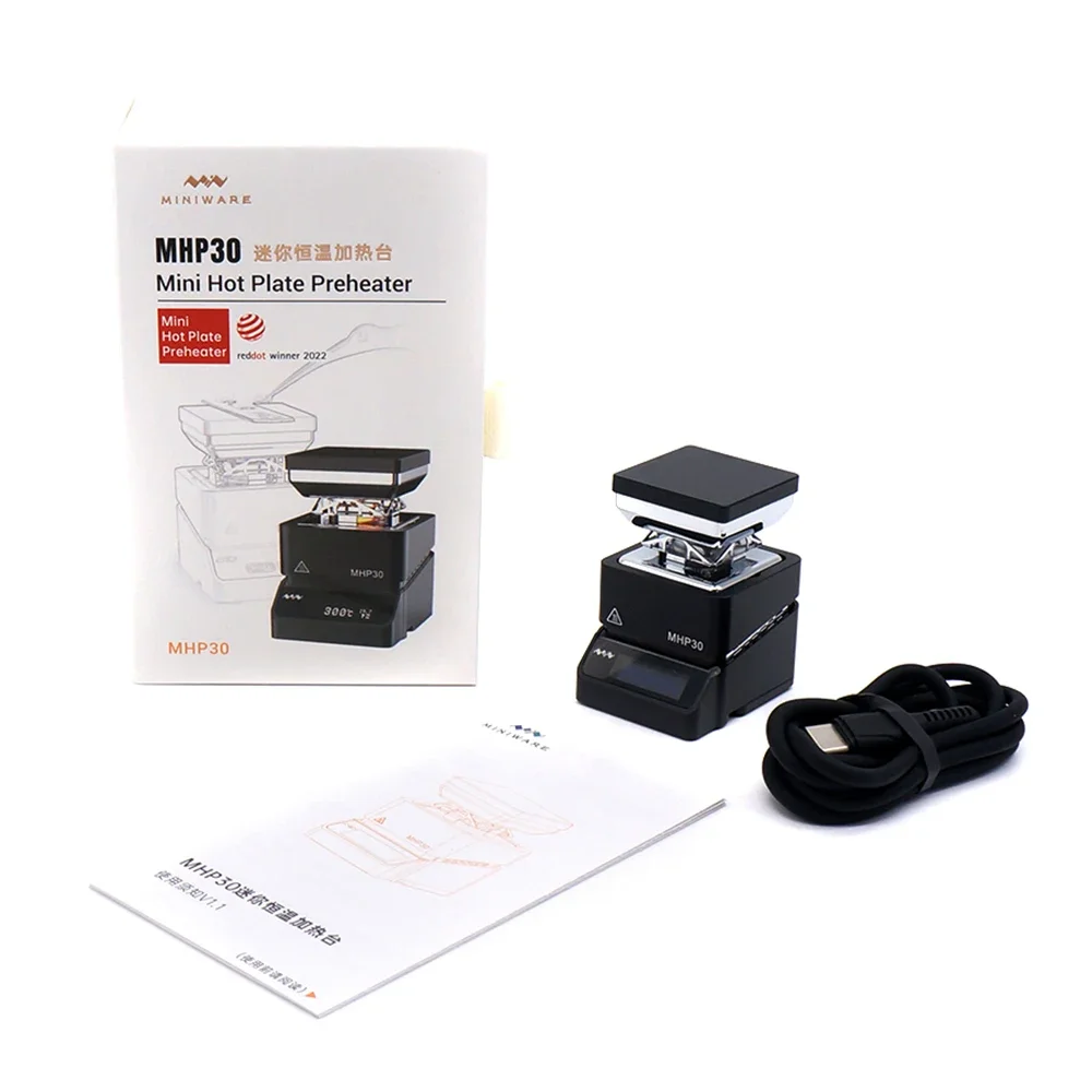 Miniware MHP30 Mini podgrzewacz płyty grzejnej 30*30mm obszar grzewczy stała temperatura stół grzewczy 300 stopni inteligentne ogrzewanie