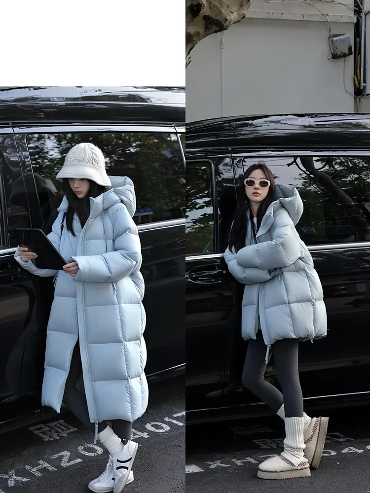 

Женское хлопковое пальто средней длины Thiened down Jaet Bread, зимняя верхняя одежда длиной до колена, корейская длинная свевая молния