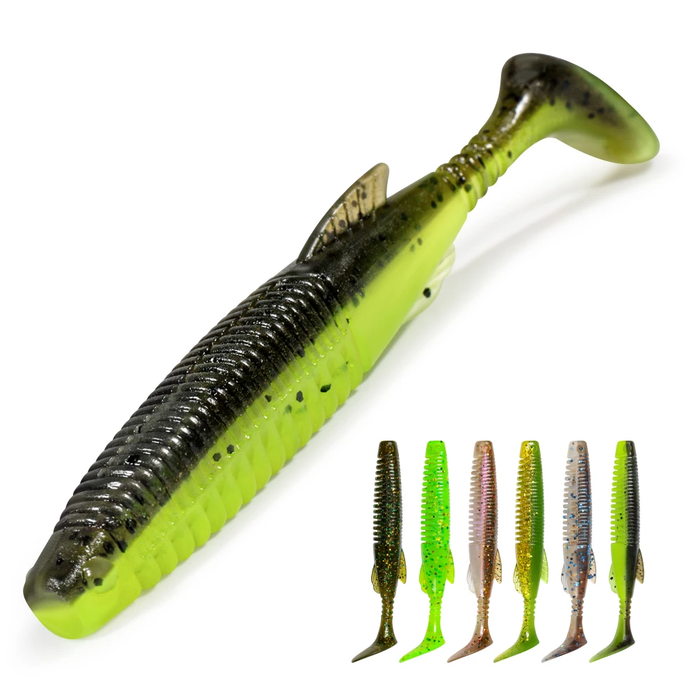 Palisander TPR Schwimmender Shad-Köder, 6 cm, 7,5 cm, Paddel, T-Schwanz, weicher Angelköder, Swimbait, künstlicher Gummi, Fischbarsch, Forelle, Hechtbarsch