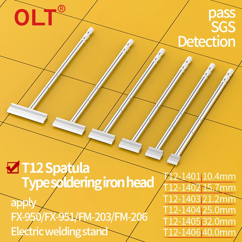 T12 pontas de ferro de solda T12-1401 1402 1403 1404 1405 1406 ponta de ferro de solda para hakko FX-951 estação de soldagem diy soldagem