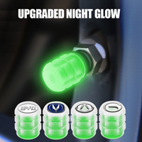 4pcs Luminous Car Wheel Tire Valve Stem Caps Covers Fluorescent Night Bicycle For Fiat Punto Abarth 500 Stilo Palio Bravo Doblo