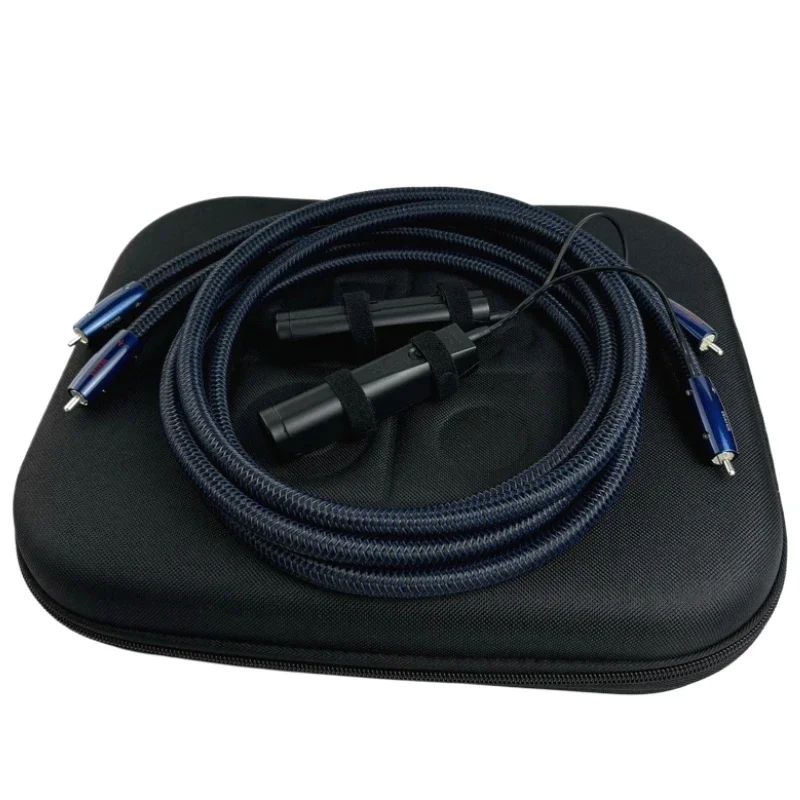 Coppia cavo RCA acqua rame 2RCA a 2RCA HiFi amplificatore Audio linea di segnale saldatura a freddo spina placcata argento