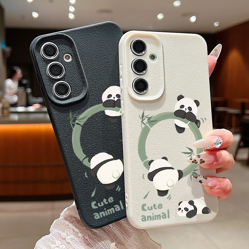 Climbing Baby Panda Phone Case For Samsung Galaxy A55 A54 A53 A52 A16 A15 A14 A35 A34 A25 5G S20 FE S21 S22 S23 S24 Ultra Cover