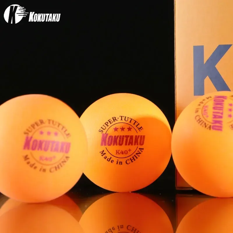 Liberação kokutaku k40 + bolas de tênis de mesa com costura de 3 estrelas abs bola de pingue-pongue profissional bola de competição de treinamento amador