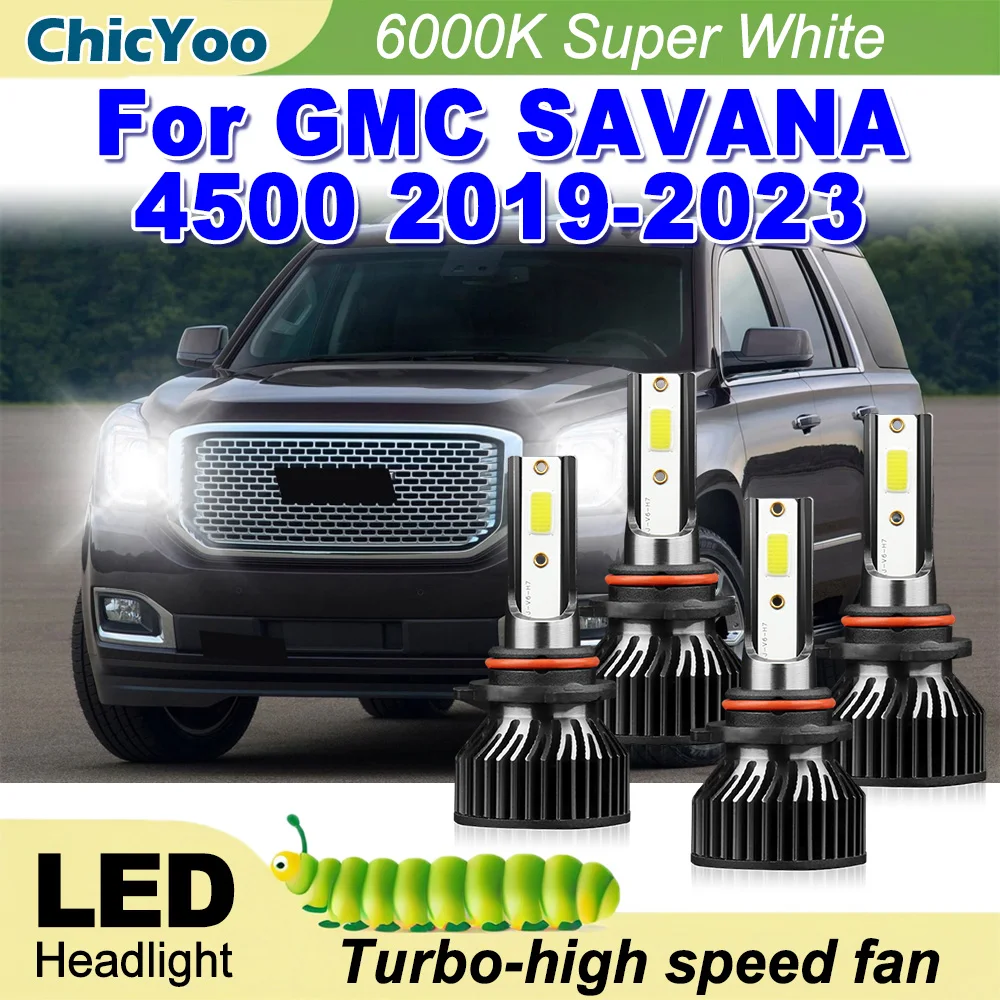 

40000LM High Low Beam LED Headlights 6000K White Canbus No error Front Headlights Plug And Play For GMC SAVANA 4500 2019-2023