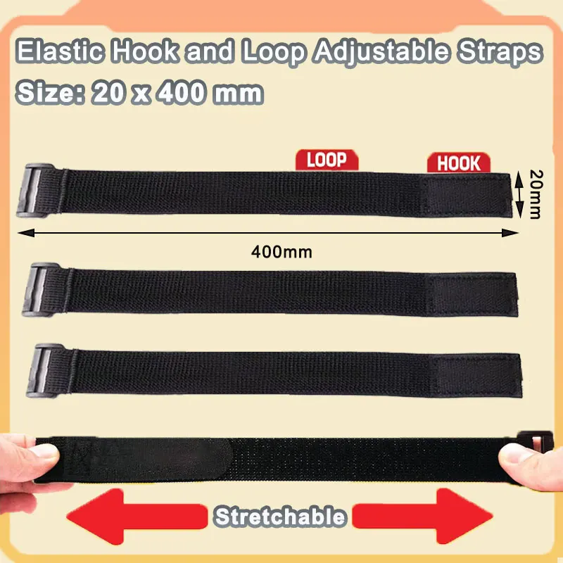 3/5PCS Adjustable Hook and Loop Fastener Tape for Cords