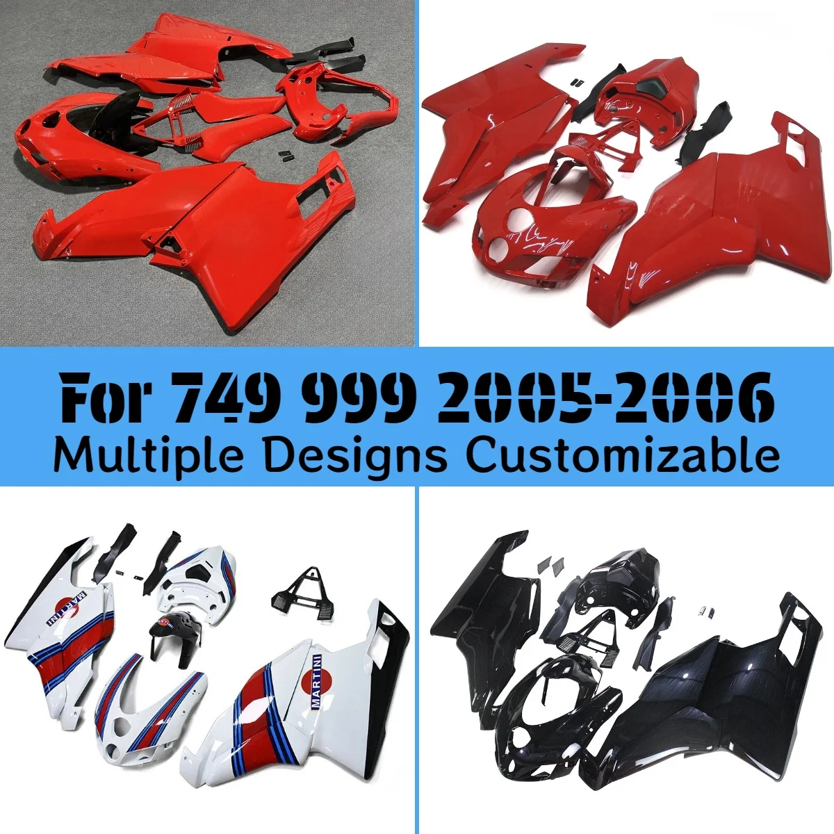 

Комплект обвесов для мотоцикла DUCATI 749 2005-2006, кастомный, неоригинальный, литьевой, 999 05 06