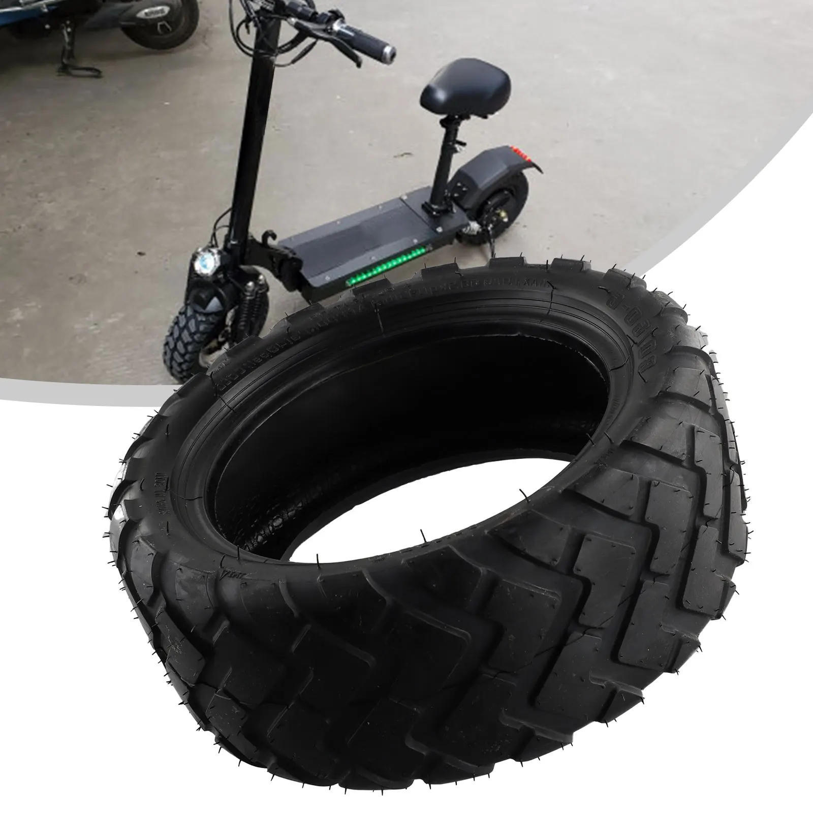 1pc Rubber 80/60-6 Tubeless Tire Electric Scooter Replacement Parts Cycling Scooter Parts Black Thickened Tubeless Tyre Tire