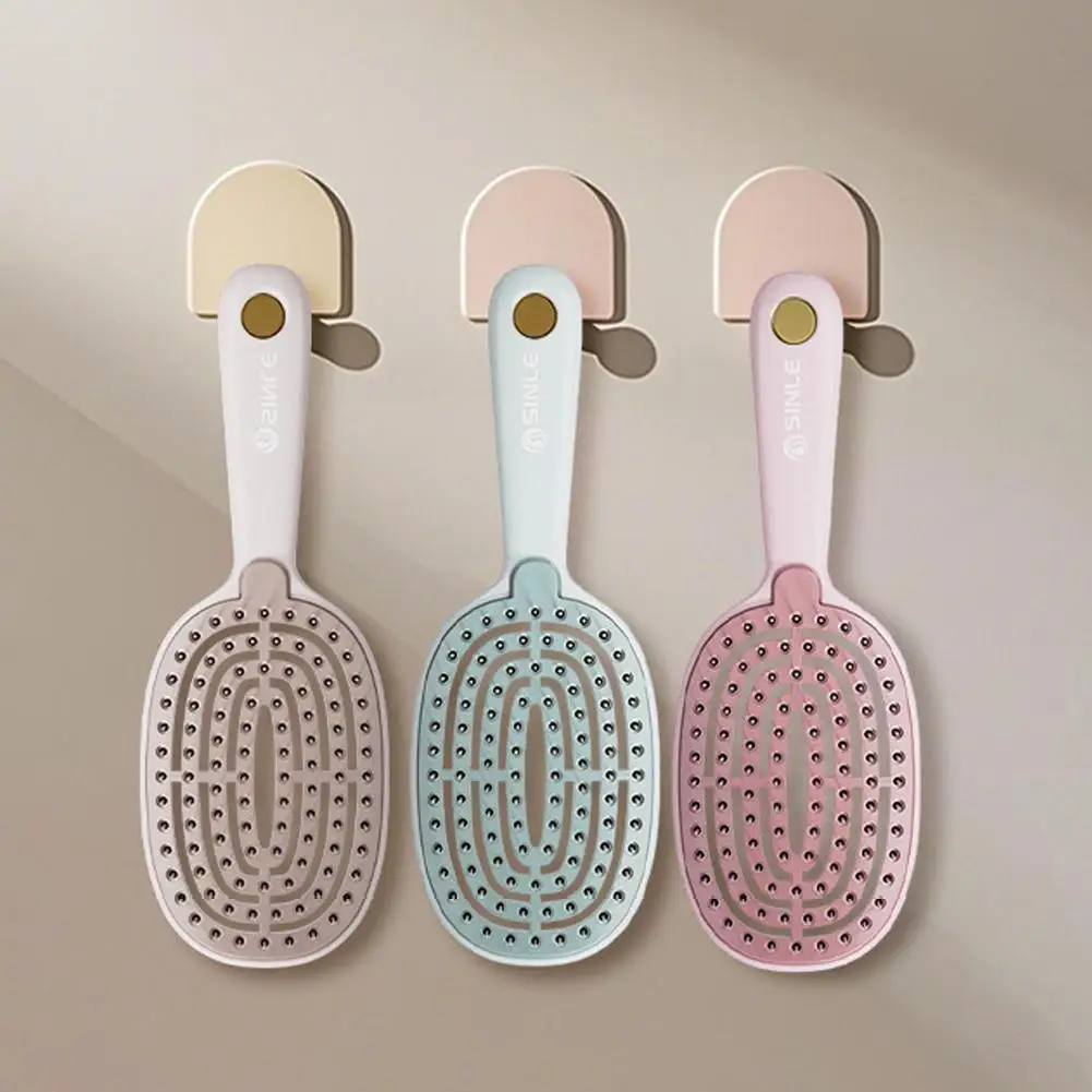 

Ribbed Comb Volumizing Detangling Hair Brush Women Long Hair Massage Comb with Hollowed-Out Design for Home Use Body Care T K0H4