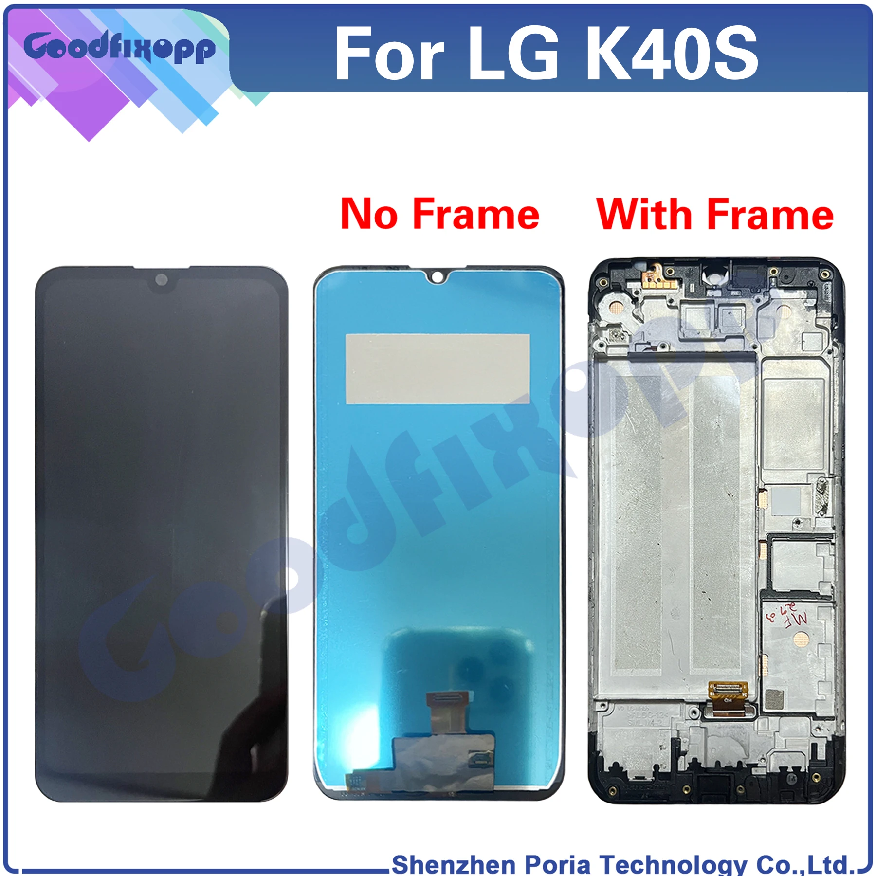 Pengganti suku cadang perbaikan rakitan, layar sentuh LCD untuk LG K40S LM-X430 LMX430HM