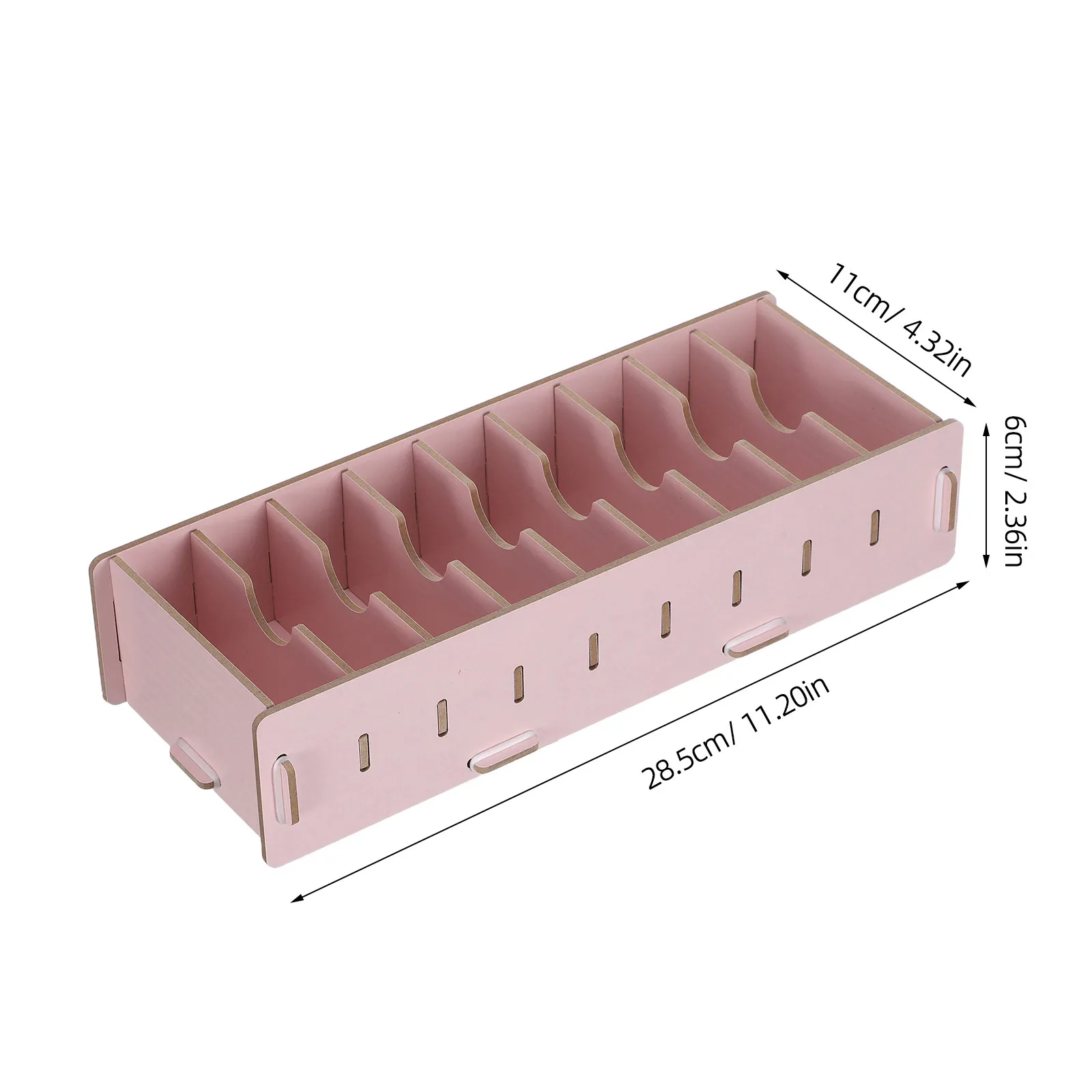 Wooden Business Card Holder Box with Detachable Divider Desktop Card Organizer for Name Flashcard Index Greeting Cards Office