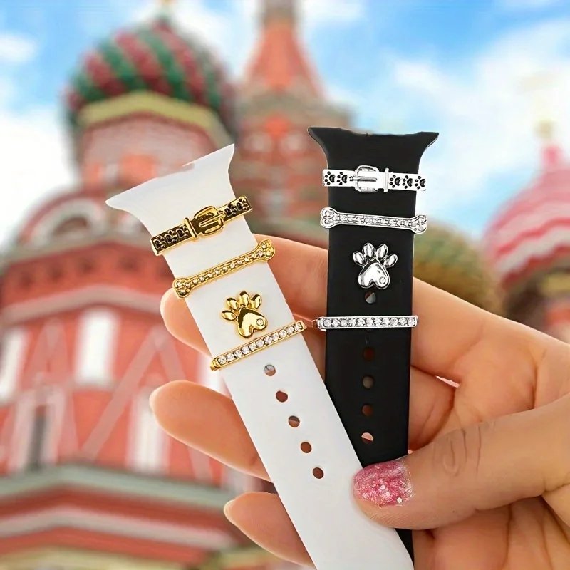 أنيق وغريب الأطوار: أبازيم حزام ساعة مزخرفة مستوحاة من الرسوم المتحركة وحلقات زينة للإكسسوارات العصرية #1