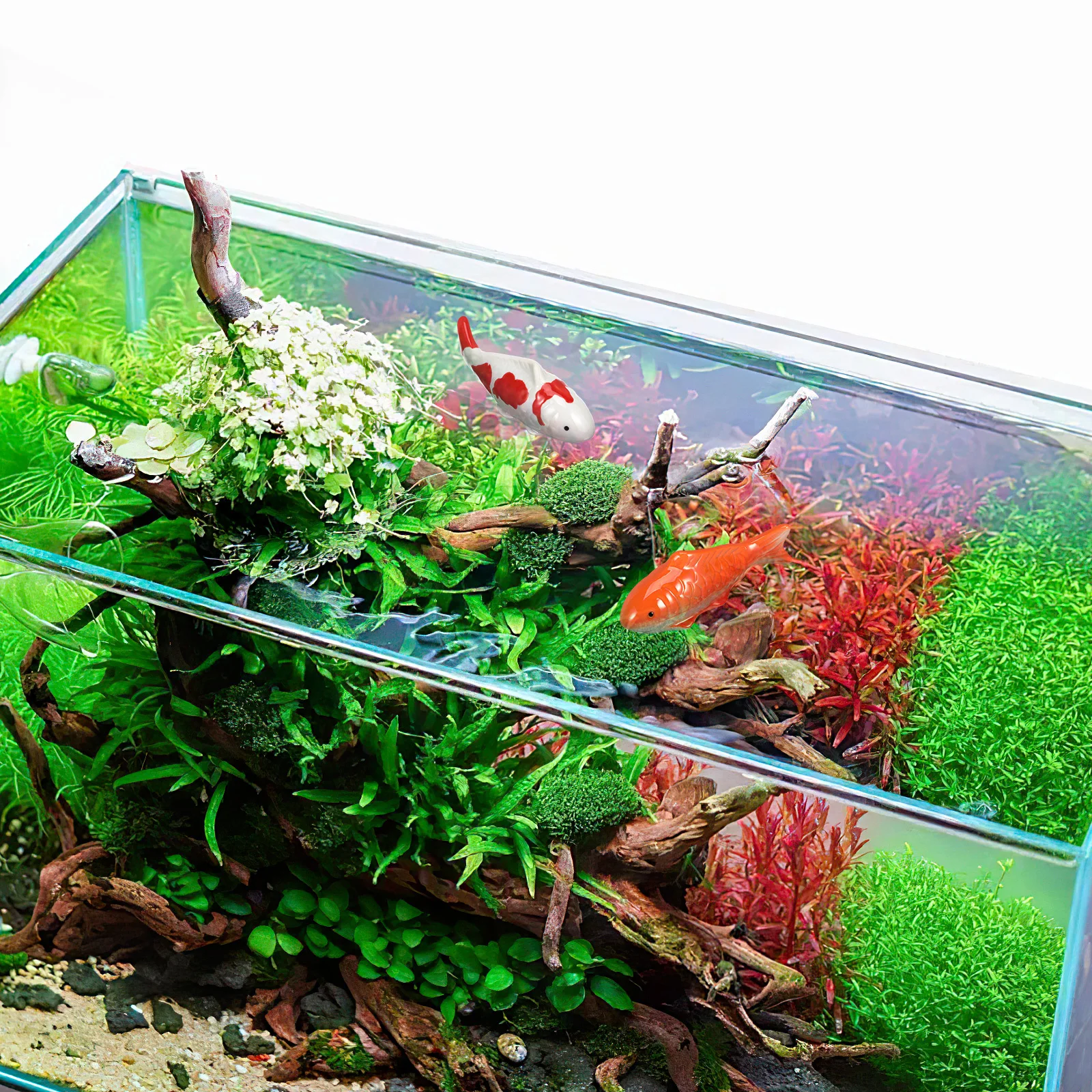 

2Pcs Aquarium Floating Fish Decor Bright Non-Fade Design for Fish Tank Decorations Home Aquarium Accessories Simulation Decor