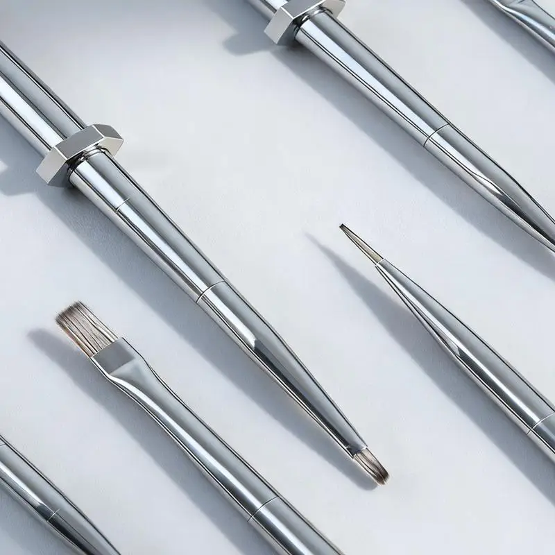 {MX} stylo de peinture pour Nail Art, tige en aluminium, détachable, pour photothérapie des ongles, brosse pour Gel, dessin, stylo de doublure, outils de manucure