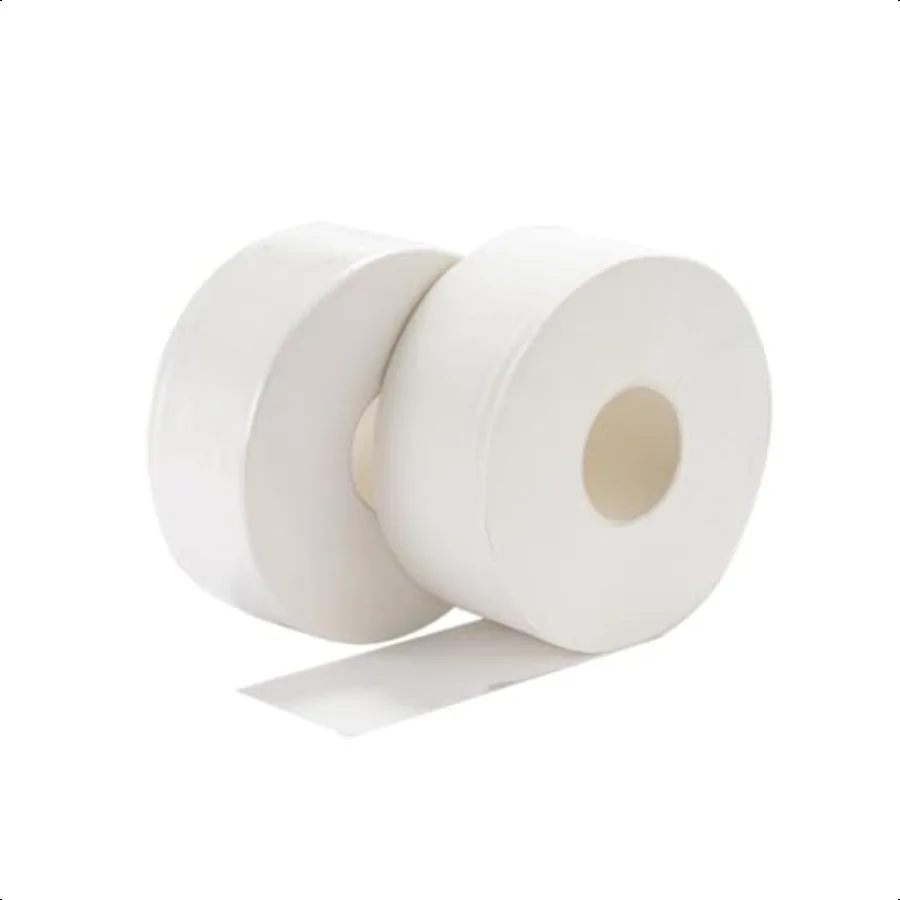 

Plees Premium 3Ply Jumbo Commercial Toilet Paper Roll Bathroom Tissue 8 in Diameter 4 Rolls Case White
