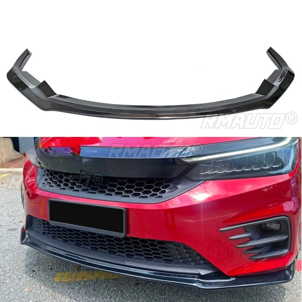 

Car Front Bumper Lip Splitter Diffuser Spoiler Bumper Guard Protector Cover For Honda City RS Model 2020-2025 Car Accessories