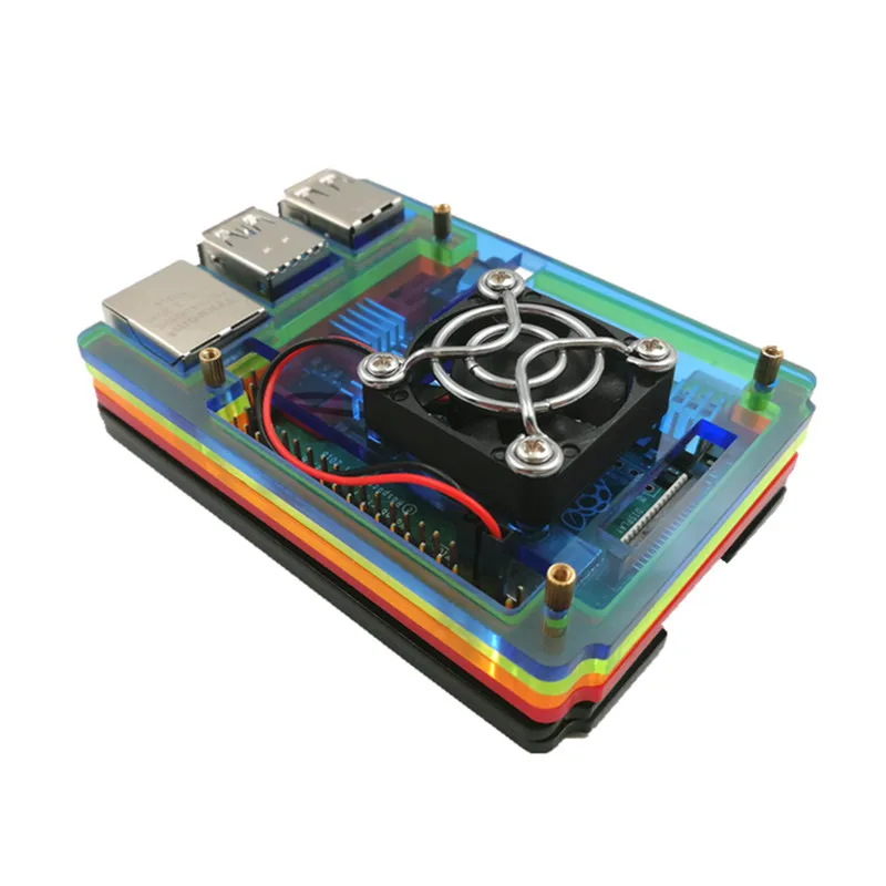 Funda para Raspberry Pi 4, carcasa acrílica para Raspberry Pi 4 Moddel B, soporte para instalar la pantalla de 3,5 pulgadas